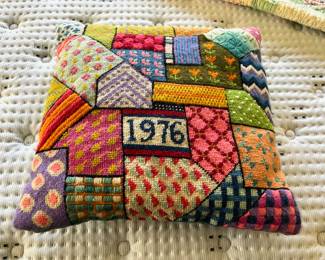 1976 Bargello Needlepoint Pillow