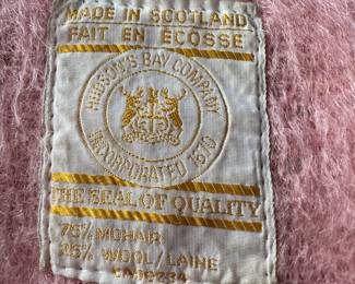 Hudson Bay Pink Mohair/Wool Scarf
