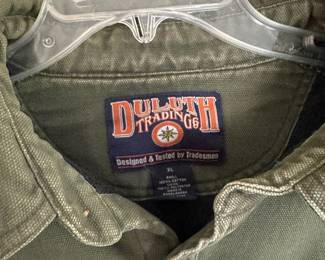 Duluth Trading Green Denim Button Up Long Sleeve - Size XL
