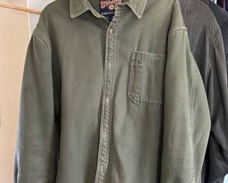 Duluth Trading Green Denim Button Up Long Sleeve - Size XL
