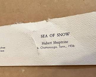 Framed Lithograph "Sea of Snow" by Hubert Shuptrine