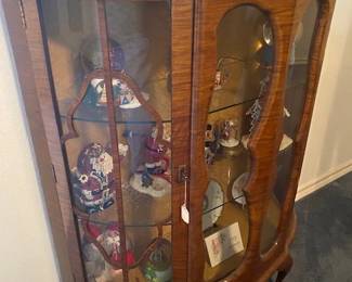 Walnut display cabinet