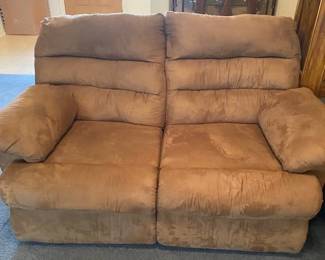 Feaux suede loveseat