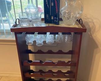 Wine rack and bar items