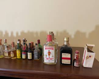 Vintage liquor bottles 