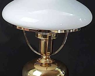 Underwriters Laboratories Brass Hurricane Table Lamp
