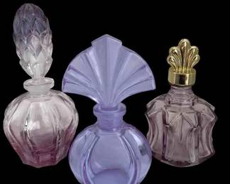 Pretty Purples Perfume Bottles With Stoppers
