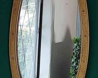 Gold-Toned Metal Wall Mirror
