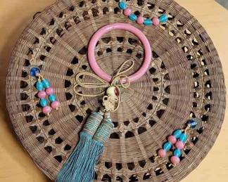 Decorated Sewing Basket * From Sweden Note Found Inside