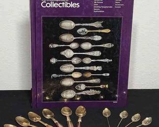 Small Collection Of Spoons * 6 Brass & Wood Mid-Century Spoons From Thailand * 4 Brass? From Shanghai * 1 Slotted H Of Mixed Metal