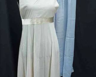 Vintage * Victorian Style Floor-Length Handmade Black Dress With Costume Necklace