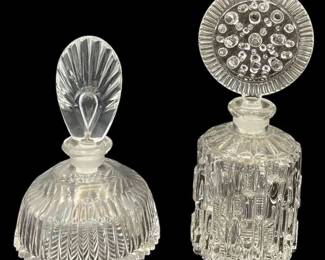 Clear Glass Decorative Bottles With Stoppers
