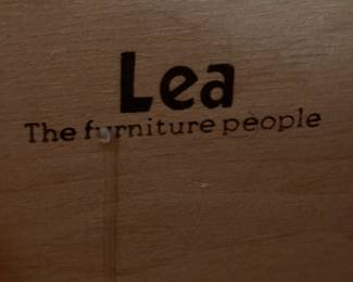 Here is the first of THREE MCM Bedroom Sets we have! This stunner is a LEA Furniture NINE piece solid oak bedroom suite! 1 Queen Size Bed (No Box spring or mattress) 4 cabinets with doors, 3 Three drawer dressers and a Top Shelf Cabinet! 9 NEAR MINT CONDITiON!