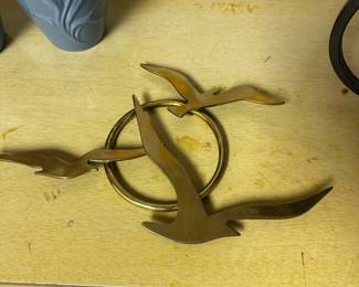 Excellent solid brass seagull wall art! 