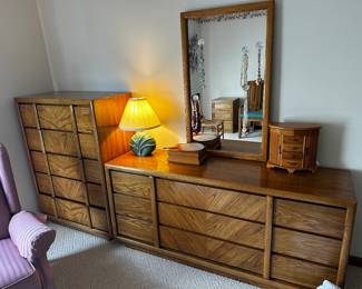 The house has not one, not two but THREE MCM Bedroom Sets! Keep scrolling to see! 