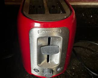 A nice Candy Apple Red Toaster! WORKS!