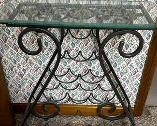 A great contemporary wine rack with glass stop! 