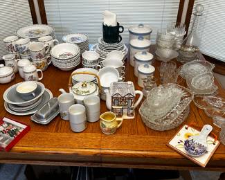 The kitchen is filled with everyday kitchen ware! BUT LOOK CLOSE and you will see all kinds of vintage items! 