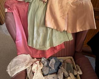 This display is fantastic VINTAGE children's clothing!  So sweet!