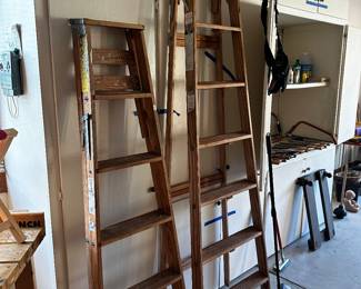 A pair of nice wooden ladders! 6 footer and an 8 footer! 