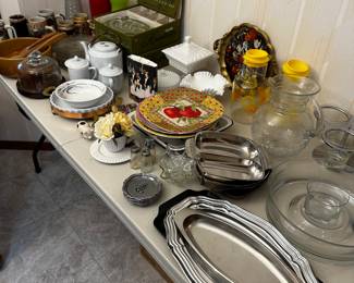 The kitchen is filled with everyday kitchen ware! BUT LOOK CLOSE and you will see all kinds of vintage items! 