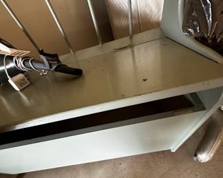 A great vintage wooden bench! Seat opens for storage !