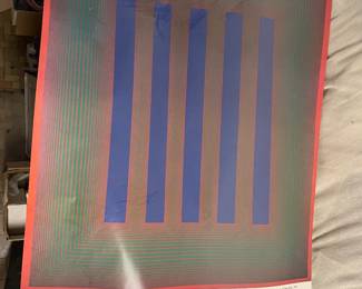 Richard Anuskiewicz signed poster