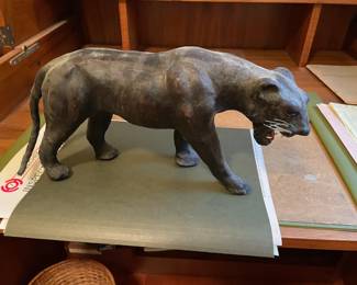 Vtg leather Jaguar / panther 