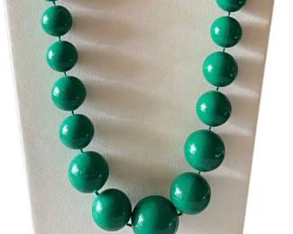 Green lucite large beads