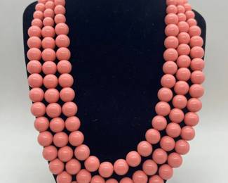 Coral lucite bold necklace
