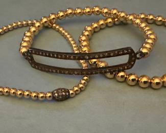 Gold filled beaded bracelets 