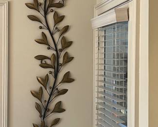Fabulous laurel branch in brass and iron 