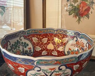 Old Imari center bowl