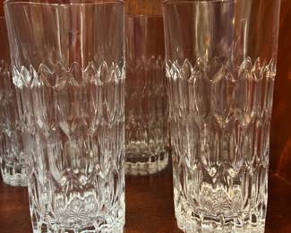 The finest cut crystal highballs found in the original box from Ireland dated 1930!