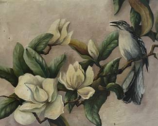 Farrell pairing of magnolias and a Blue Jay 