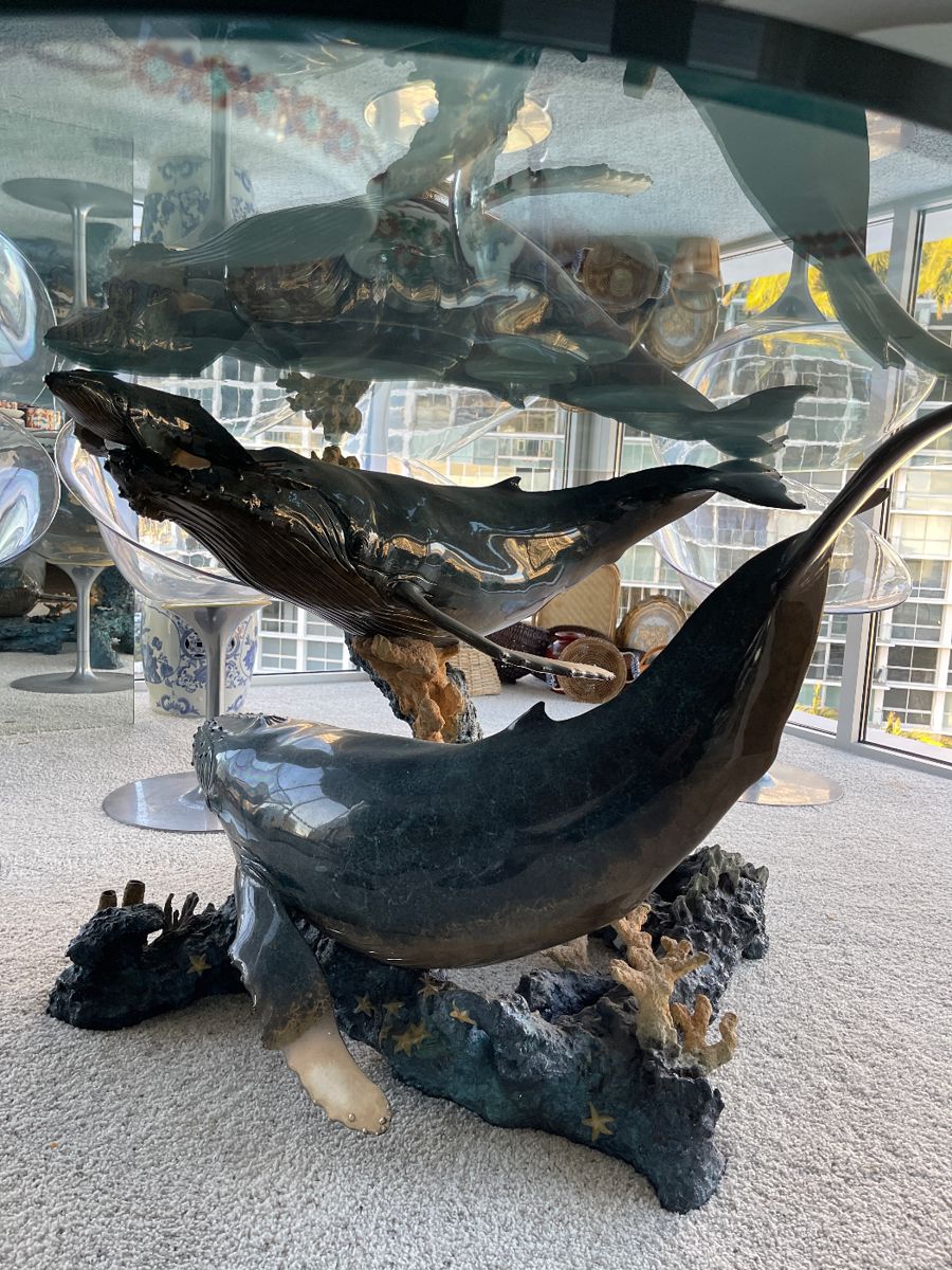 Wyland whale dining table