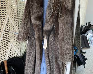 Silver fox coat
