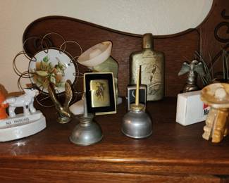 Old Oil Cans - Marble Bookends- Home Decor