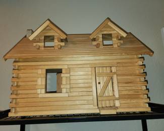 Handmade Log Cabin Dollhouse