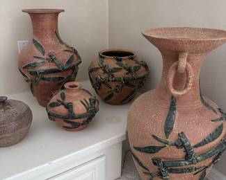 Assortment of decorative pots