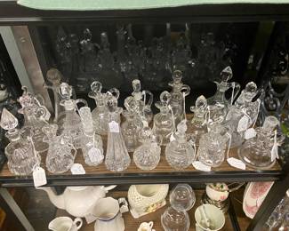 Antique Glass and Crystal Cruets 