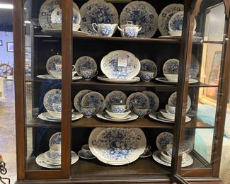 c1960-1995, Johnson Bros, DOVER BLUE, 73 Pieces