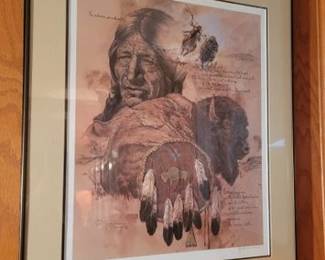 Jack Hines framed, signed print