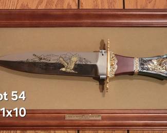 American Frontier eagle bowie knife wall mount