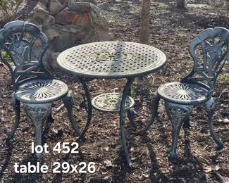 Metal bistro set