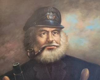 Sea captain oil painting