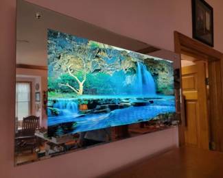 Vintage waterfall wall mount with sound, lights up