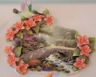 Thomas Kinkade ceramic garden plaque
