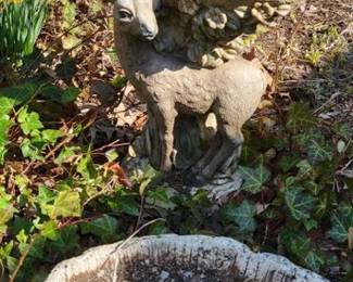 Deer birdbath