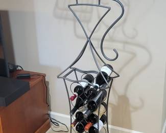 heavy wire novelty wine rack